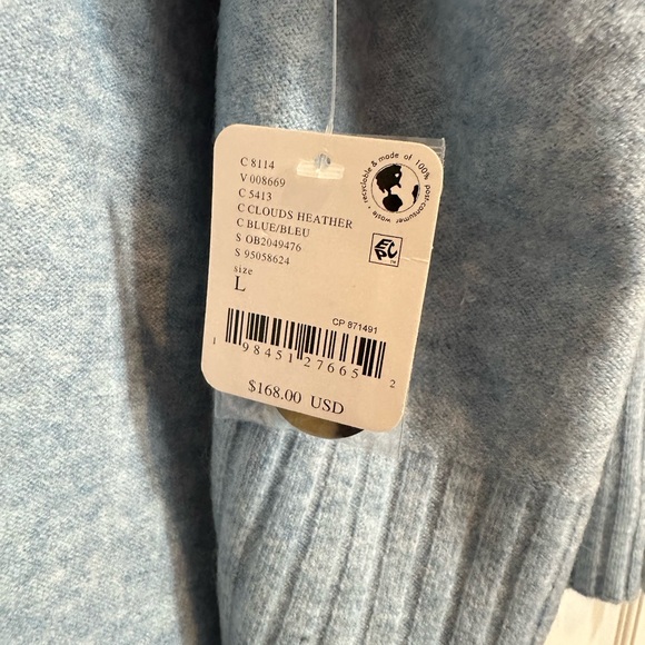 NWT Free People Luna Cloud Blue Button-Up Cardigan Sweater Size L - Picture 6 of 8